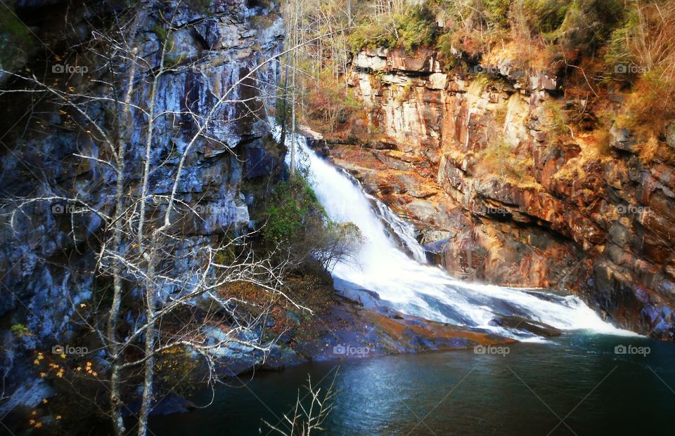 Hurricane Falls. View from the patio at Tallulah Gorge.