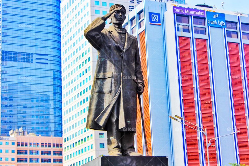 Historical monument in the middle of Jakarta.