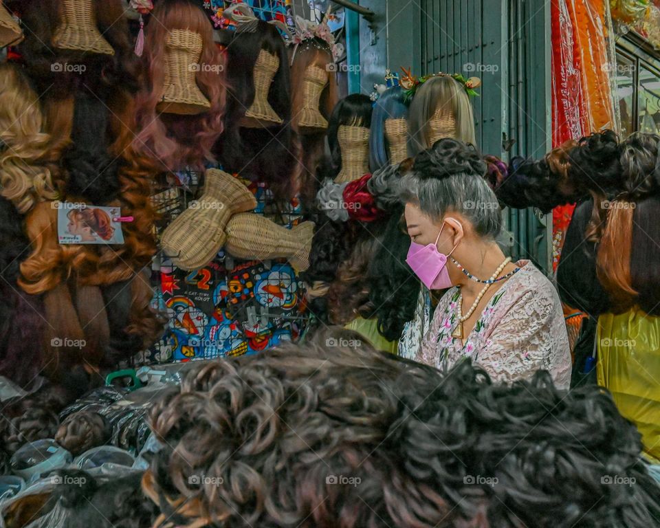 vendedora mercado chino Bangkok