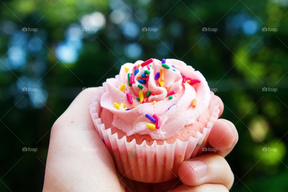 Pink lemonade cupcake