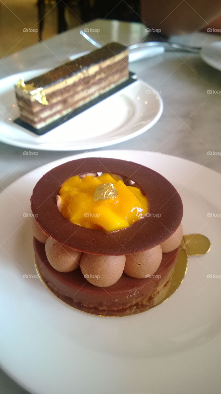 passionfruit choc tart