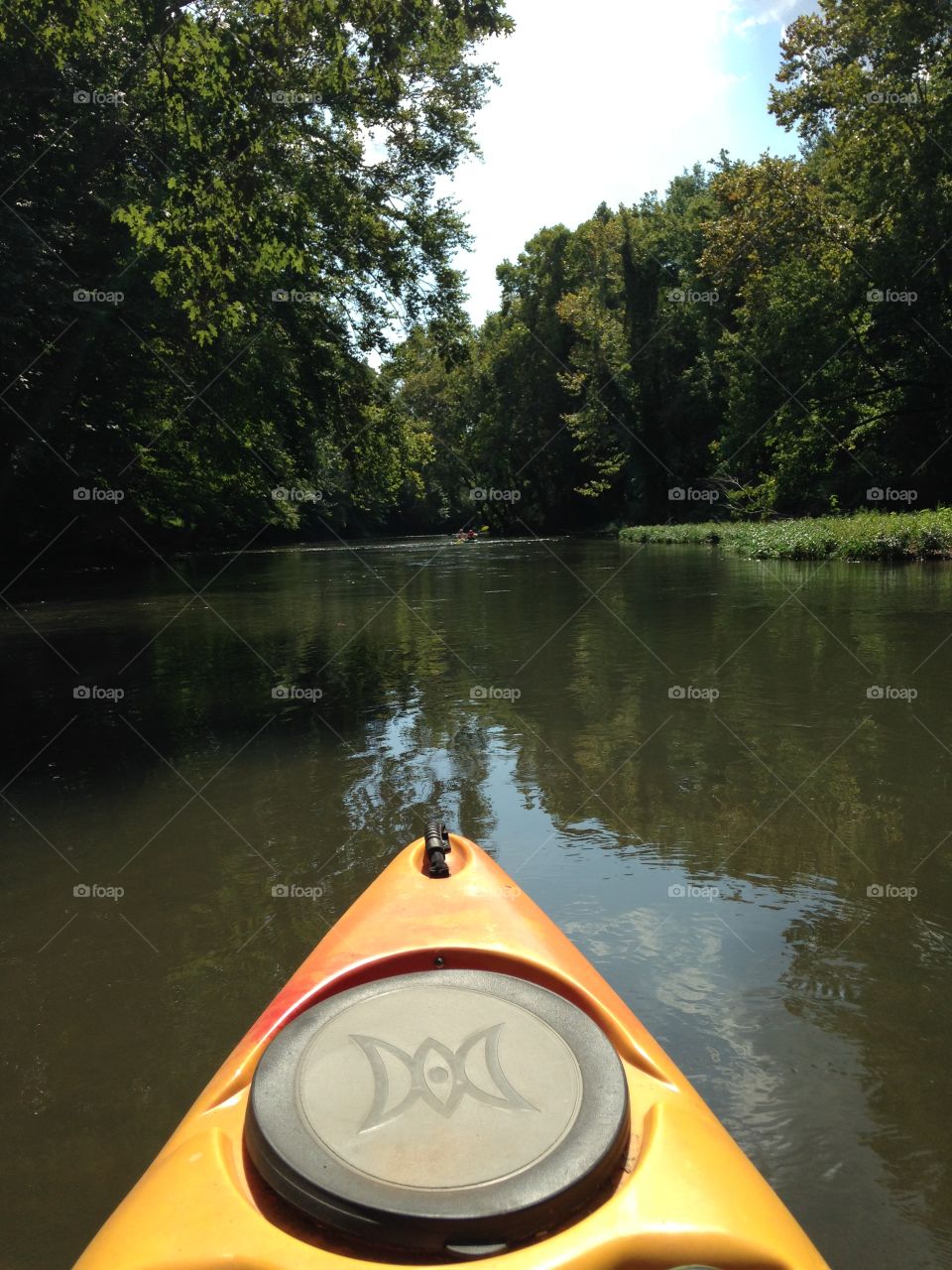Calm river kayak trip 