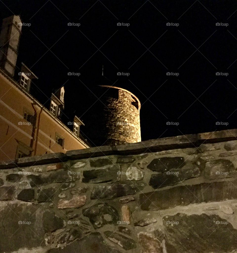 Burg Tower After Dark