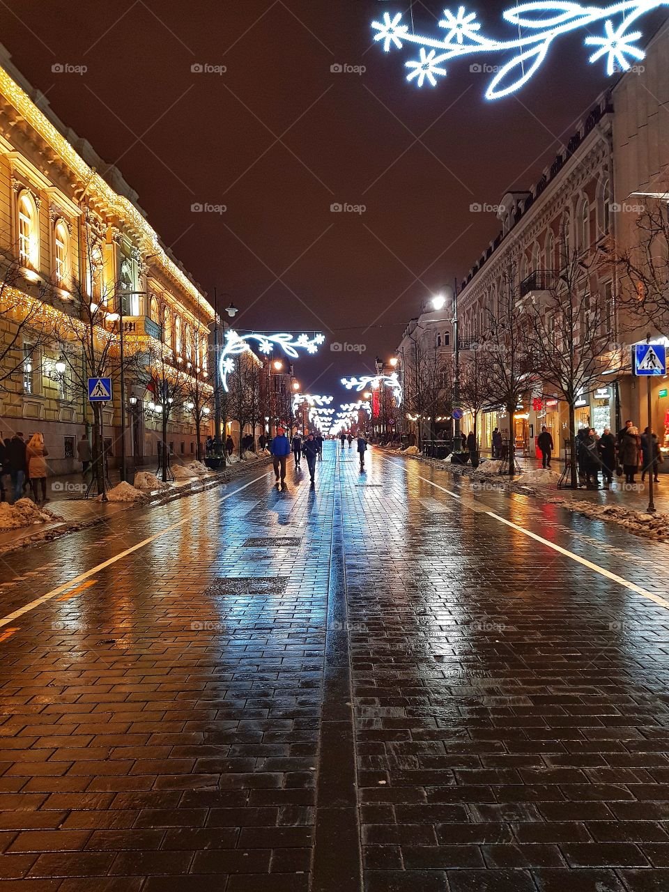 The beautiful Vilnius city in the night.