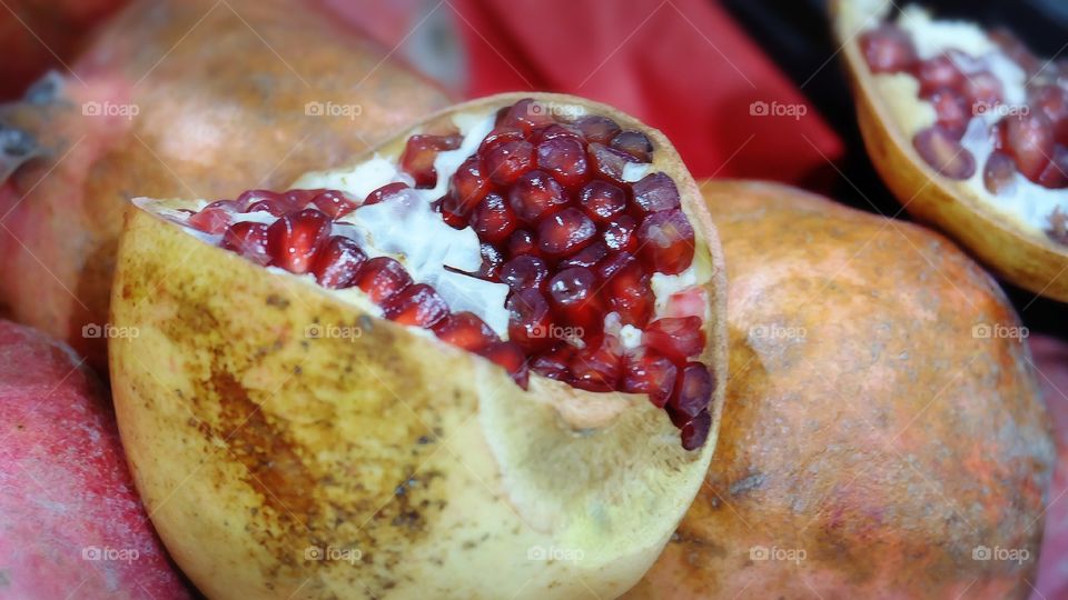 pomegranate at f fruit market