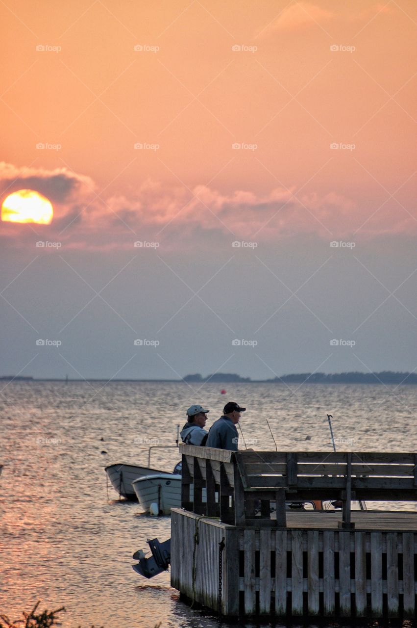 Men on bench