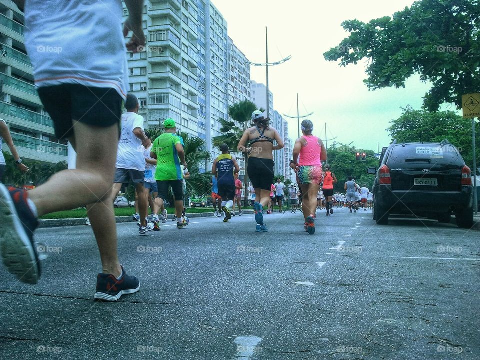 Running. street run,  Santos,  Brazil