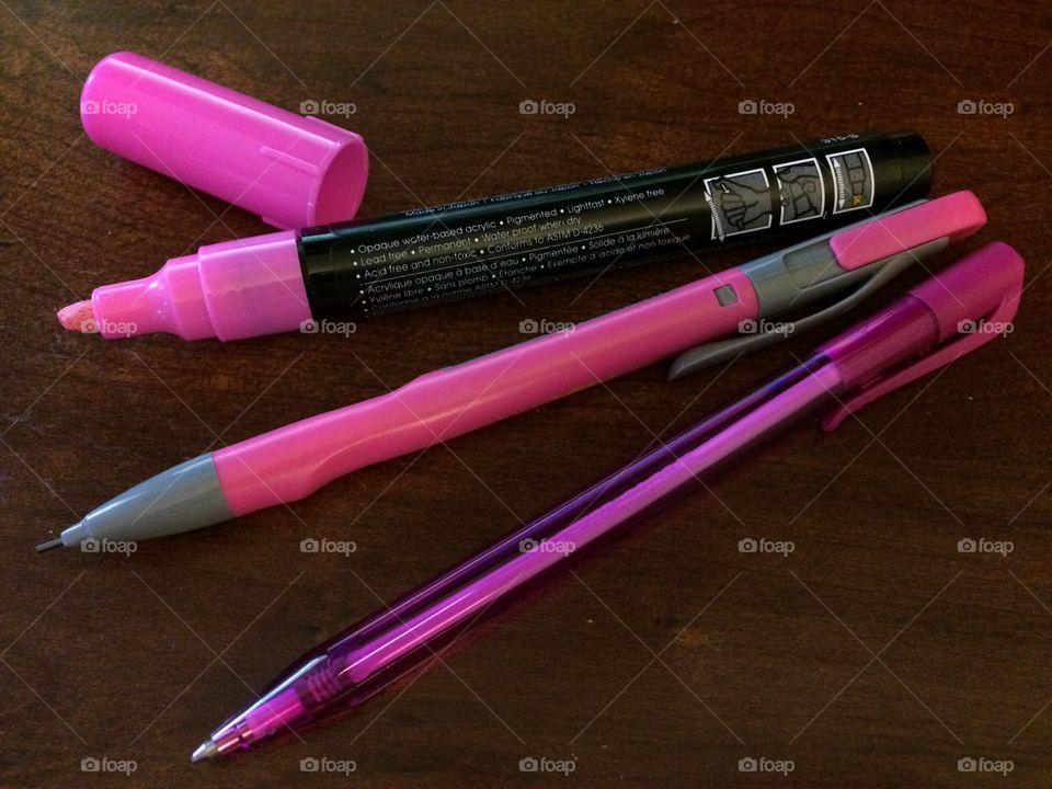 Pink pens