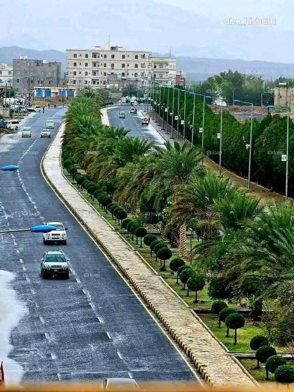 Glory be to God, the magnificent and picturesque view and the natural green trees are a view that is nothing more wonderful than it