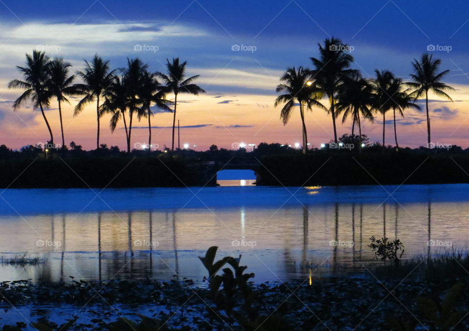 Blue hour sunset