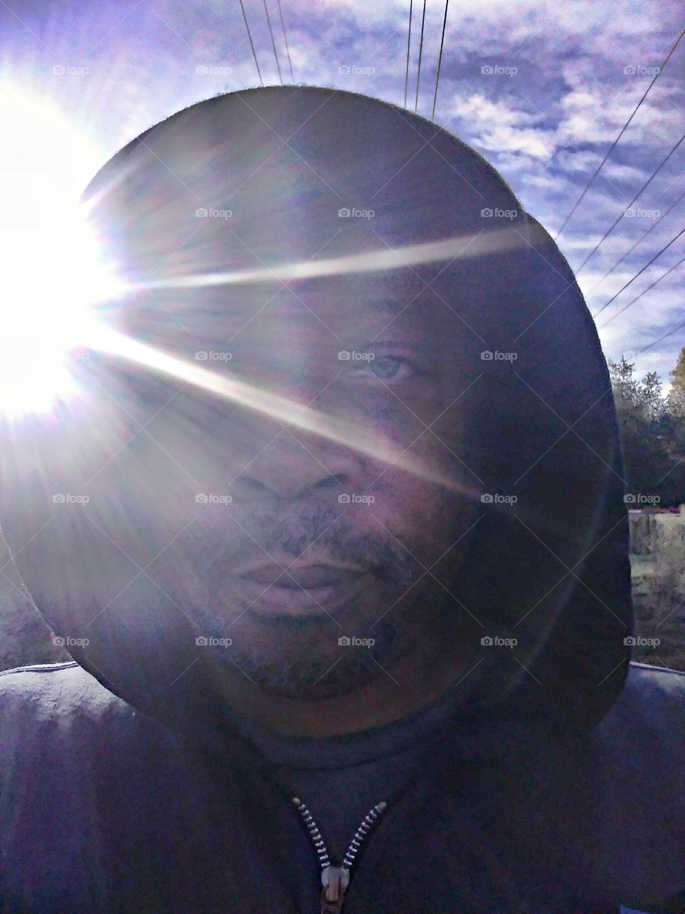 selfie sun rays
