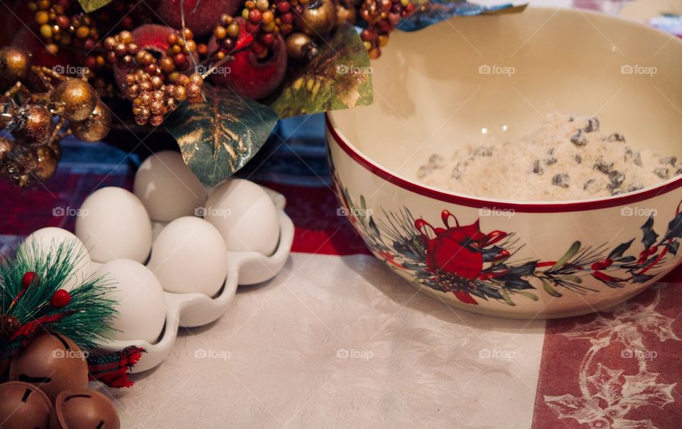 Preparing Christmas cookies for Santa 