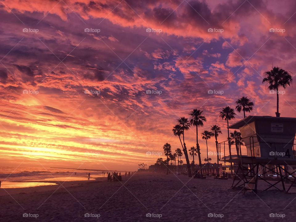 Sunset on Oceanside CA