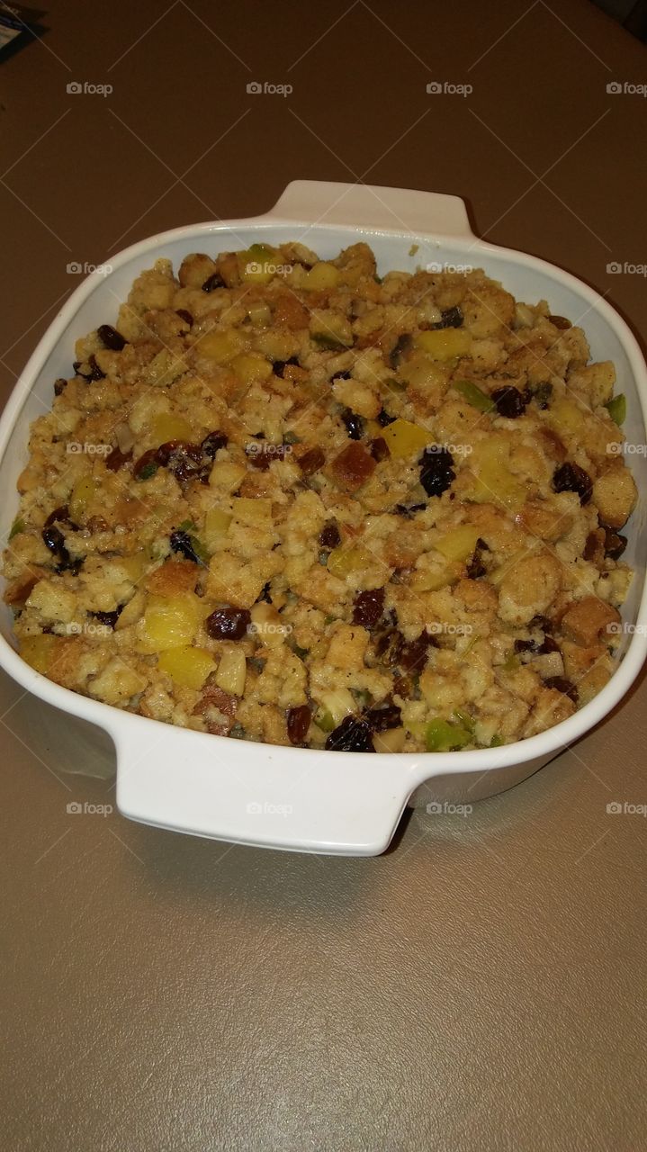 Stuffing in Casserole Dish