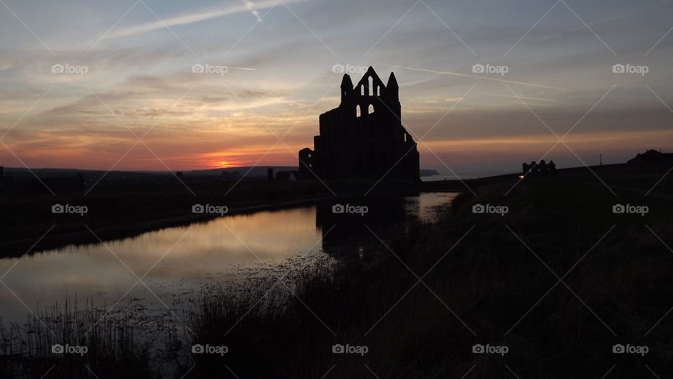 Whitby Abbey At Sunset. I thought I try this popular local shot.