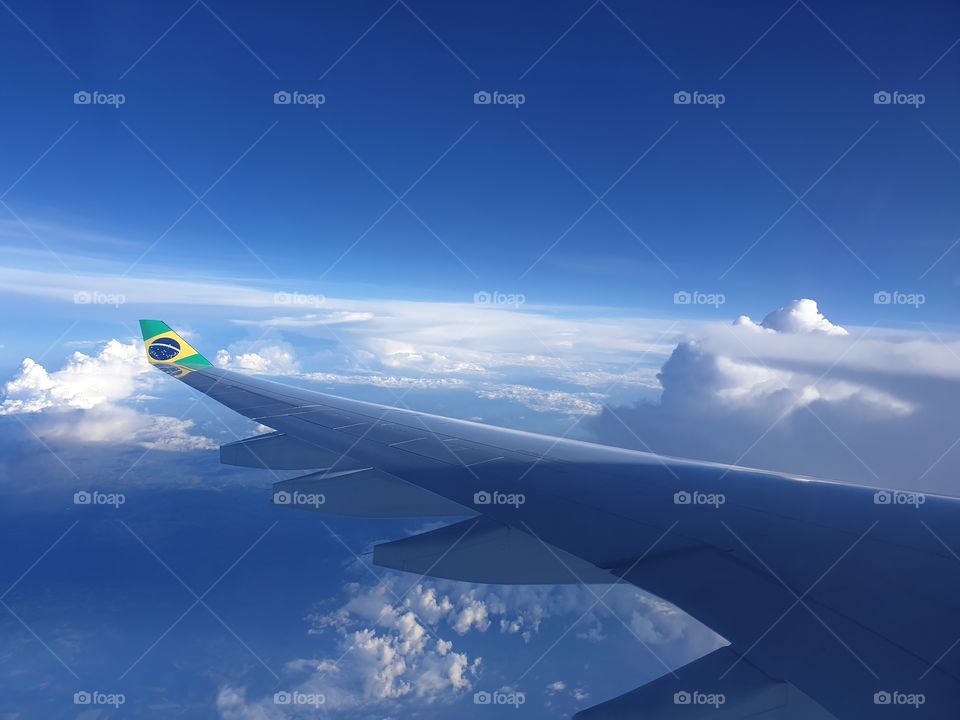 Azul Airlines Airbus A330 Ring over clouds over Brazil