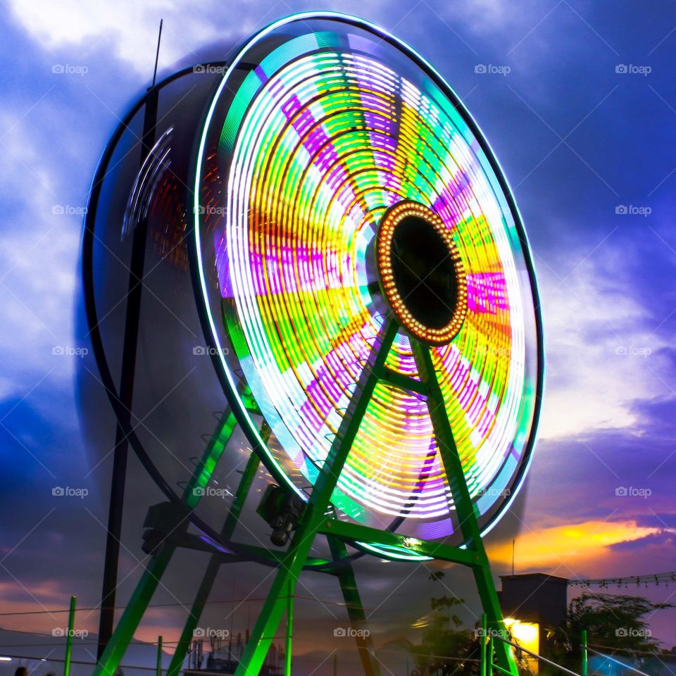 Life is like a ride in an amusement park...The ride goes up and down, around and around, it has thrills and chills, and it's very brightly colored, and it's very loud, and it's fun for a while...