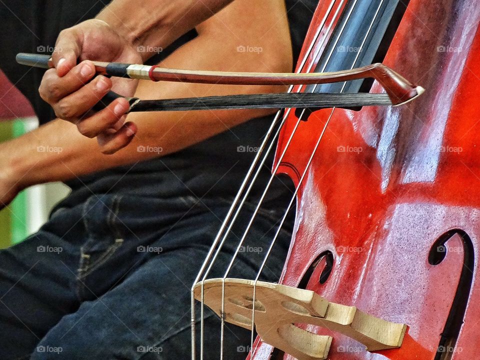 Playing The Cello. Street Musician Playing The Cello
