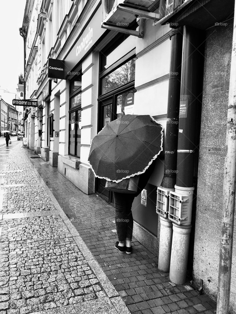 Woman with umbrella