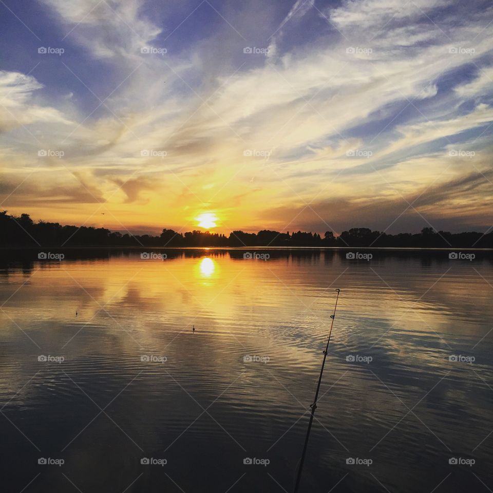 Sunset over Minnesota Lake! Fishing!