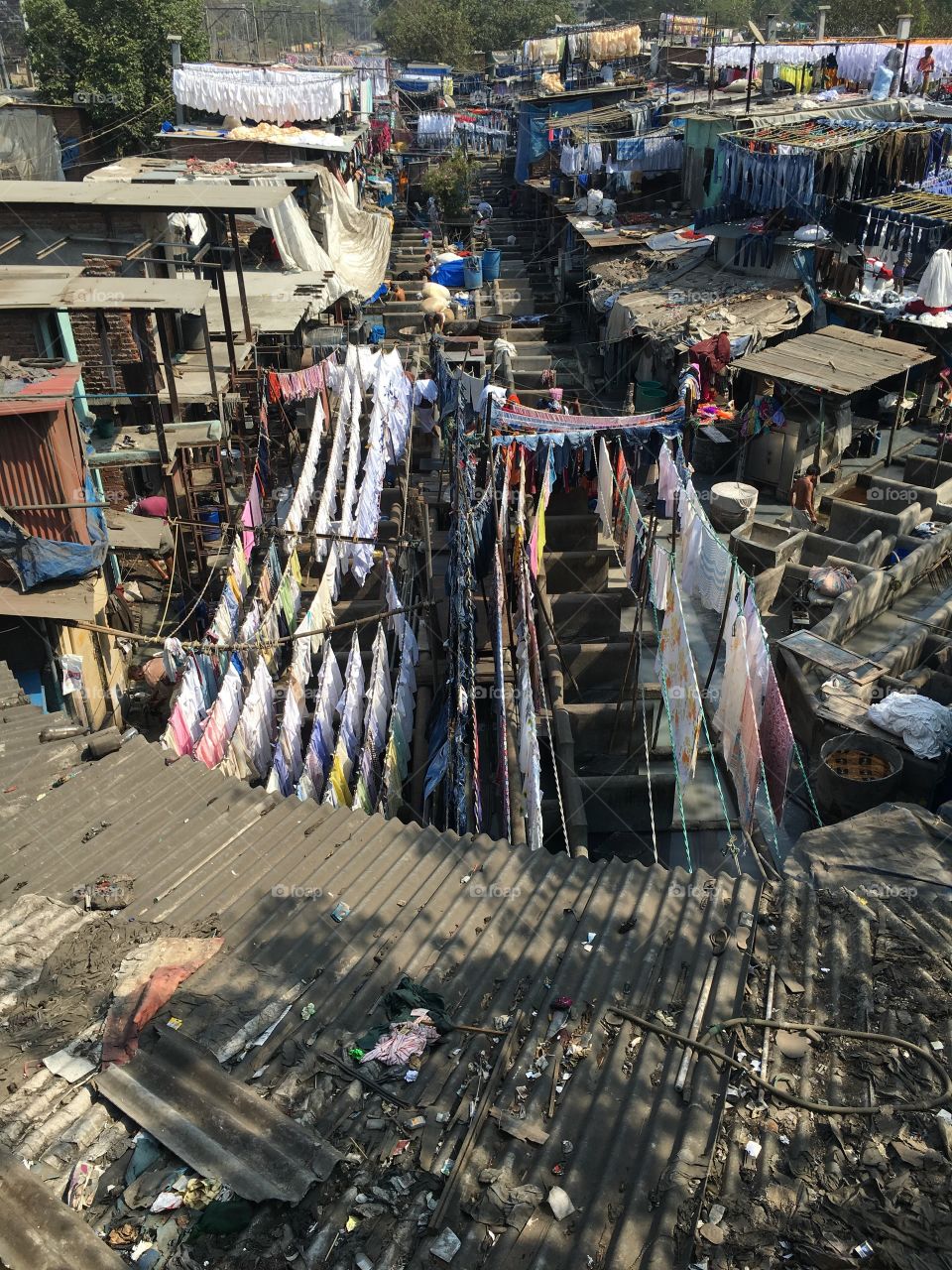 Mumbai, India. Communal Laundry station
