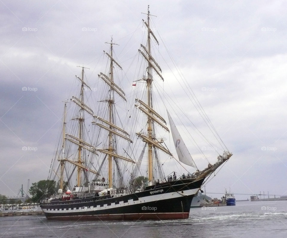 A sailing ship