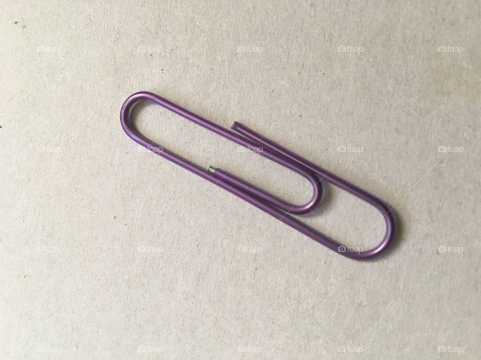Purple paperclip