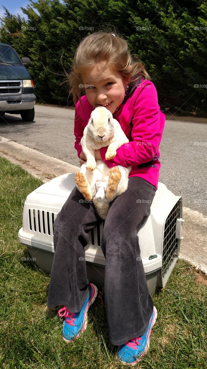 cute bunny and cute little one