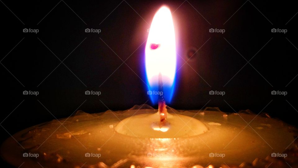 Fogo em vela.