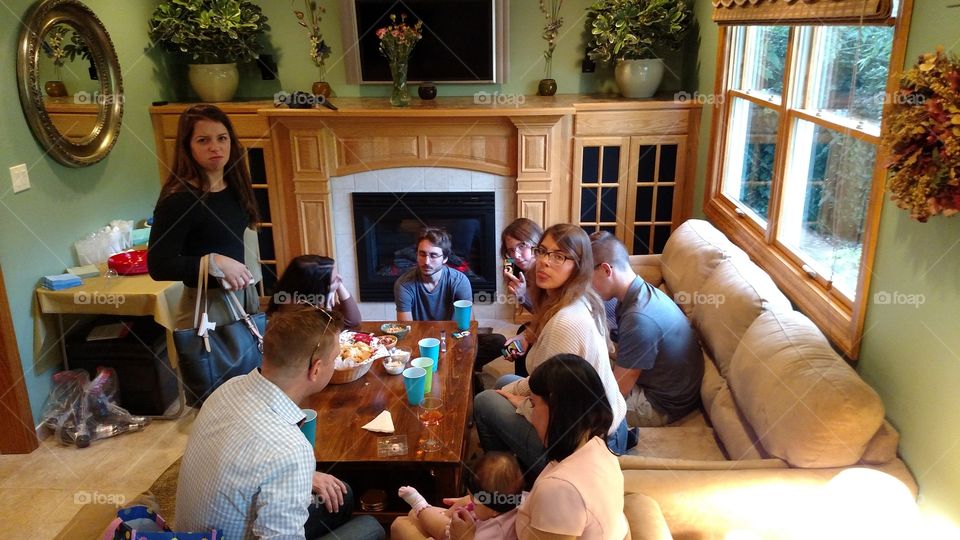 family together playing games