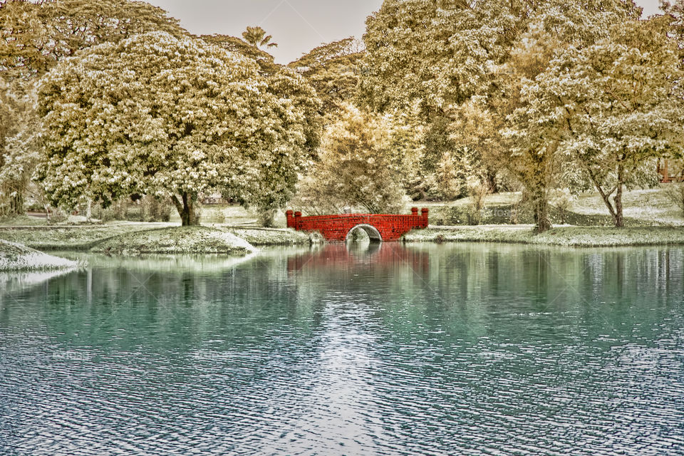 valentine red bridge