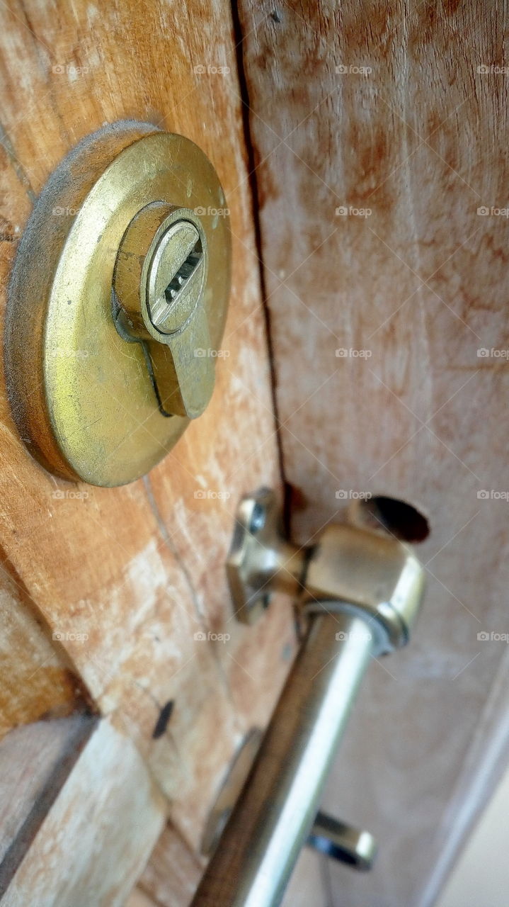 beautiful security of door lock and alarm