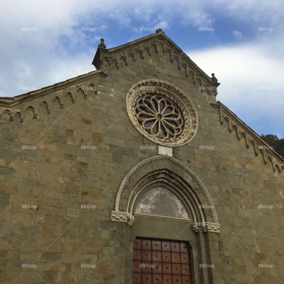Close up of window in Manarola,Italy