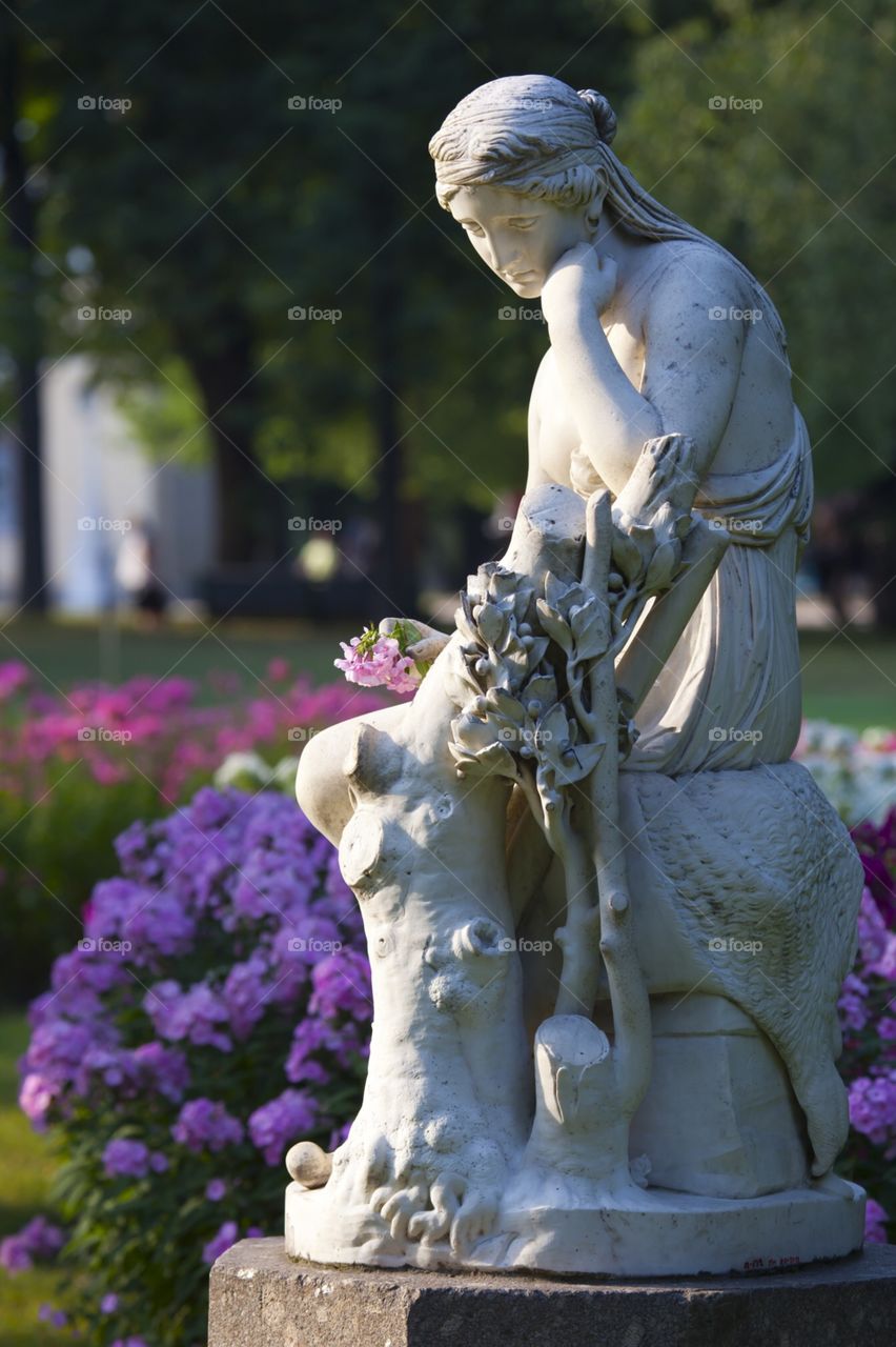 Sculpture in Pavlovsk park. Sculpture in Pavlovsk park. Saint-Petersburg. Russia