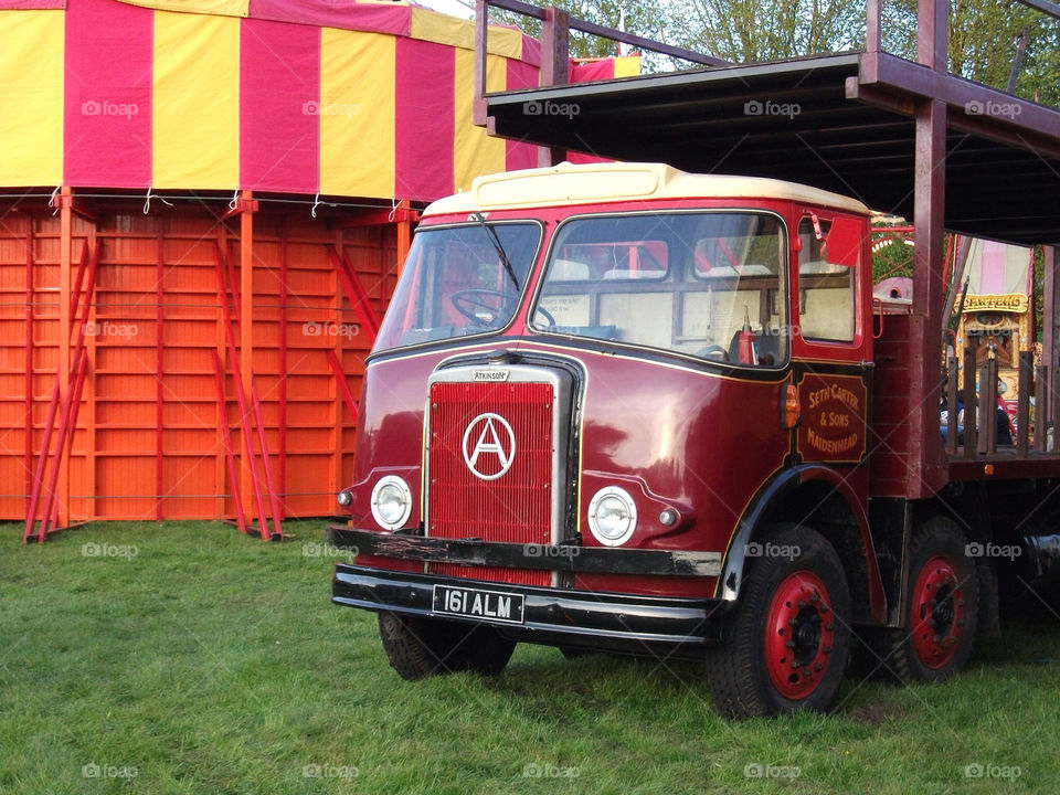 old carnival lorry