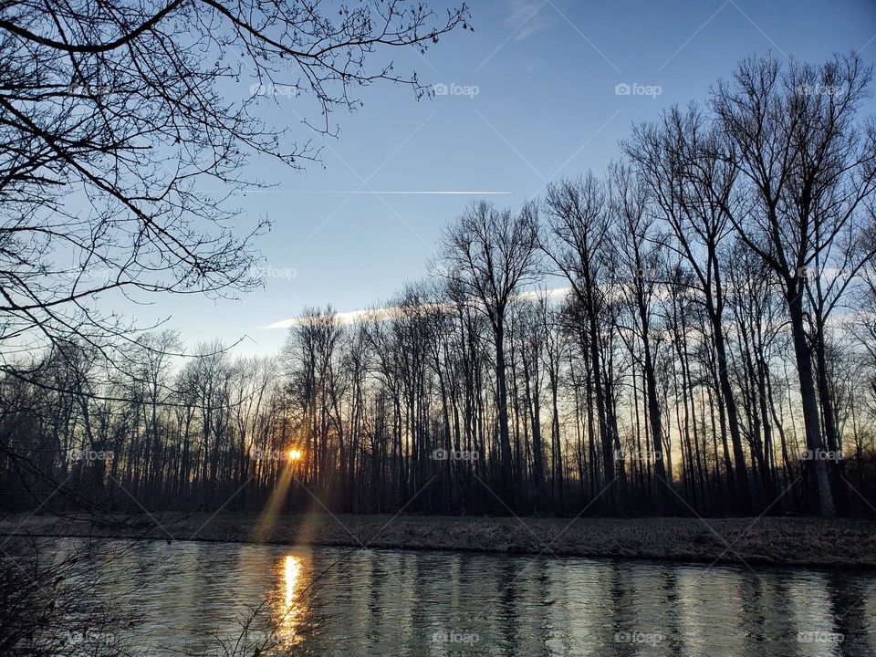 river sunset