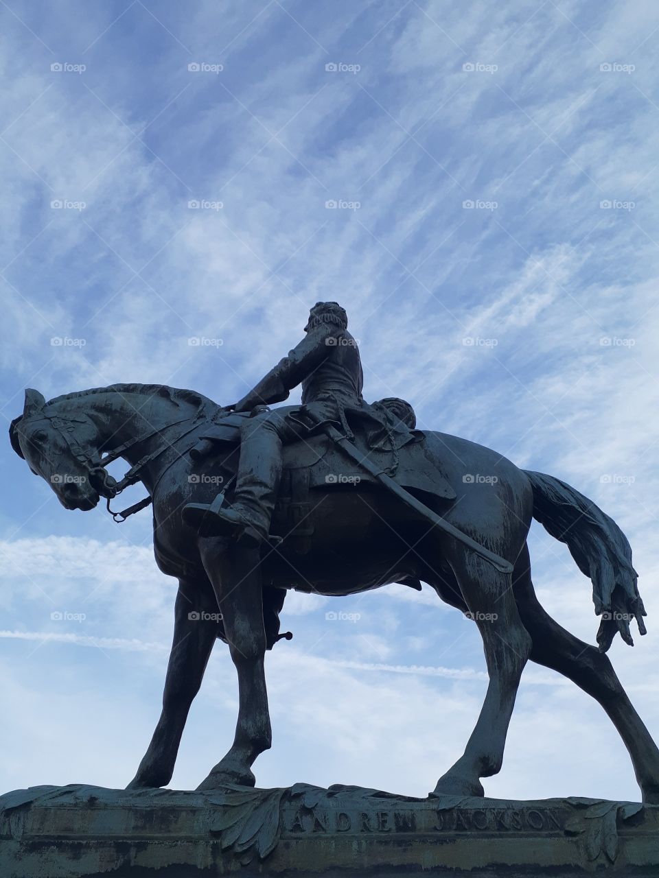 Andrew Jackson Statue vs Sky