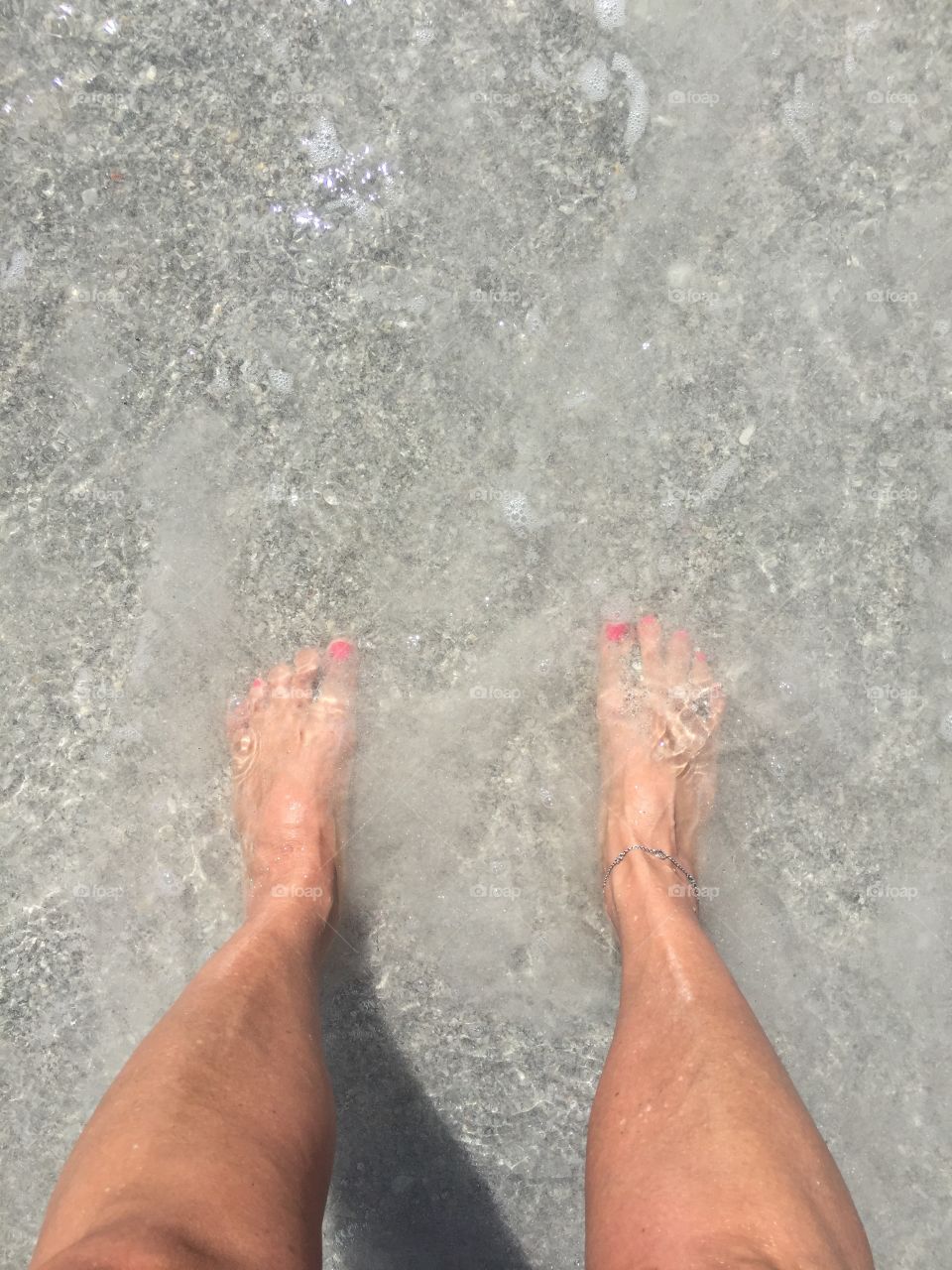 Feet in ocean

