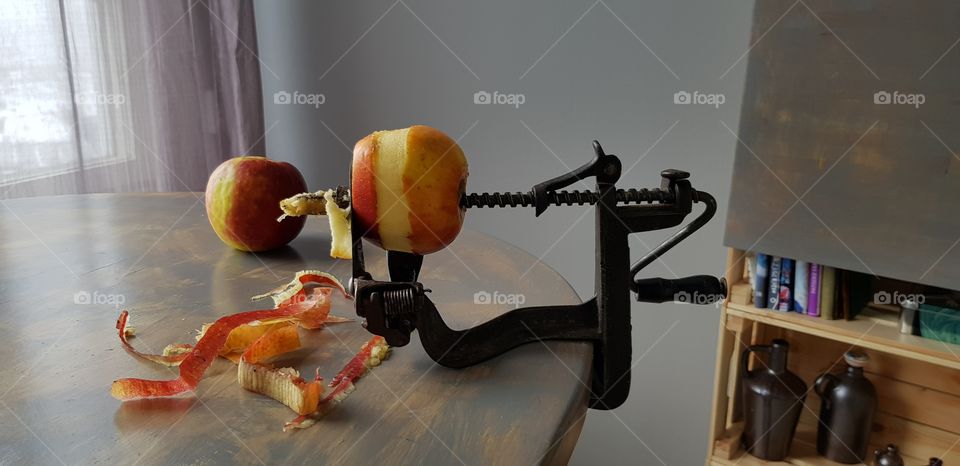 Old apple peeler