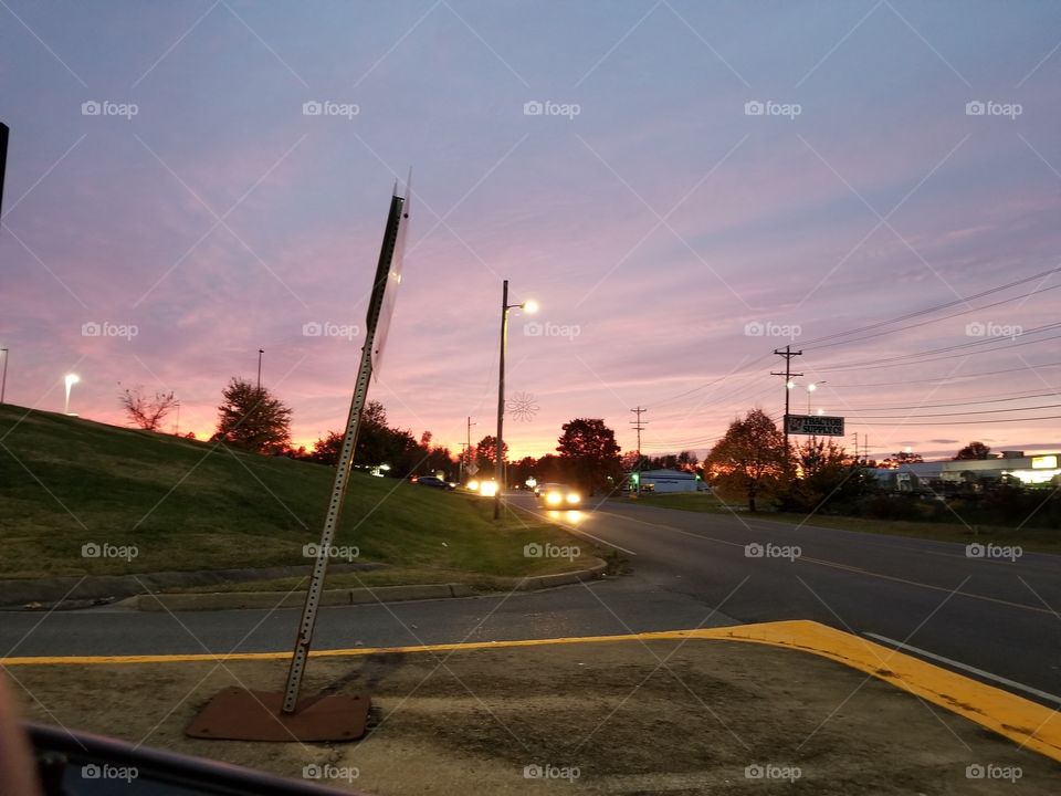 Sunset View from Town