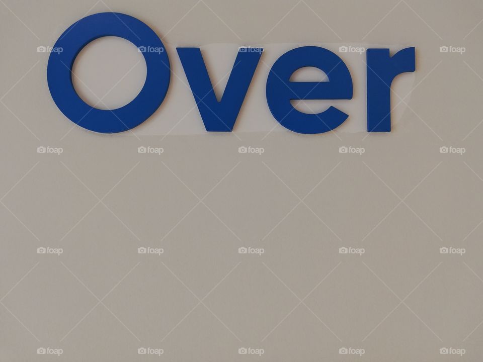 Written: "over" on a white background