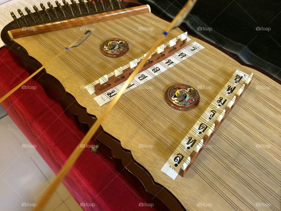 Thai musical instrument. Thai musical instrument called "Kim"