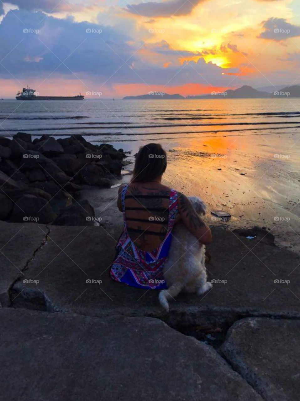 Eu e ela vendo final de tarde