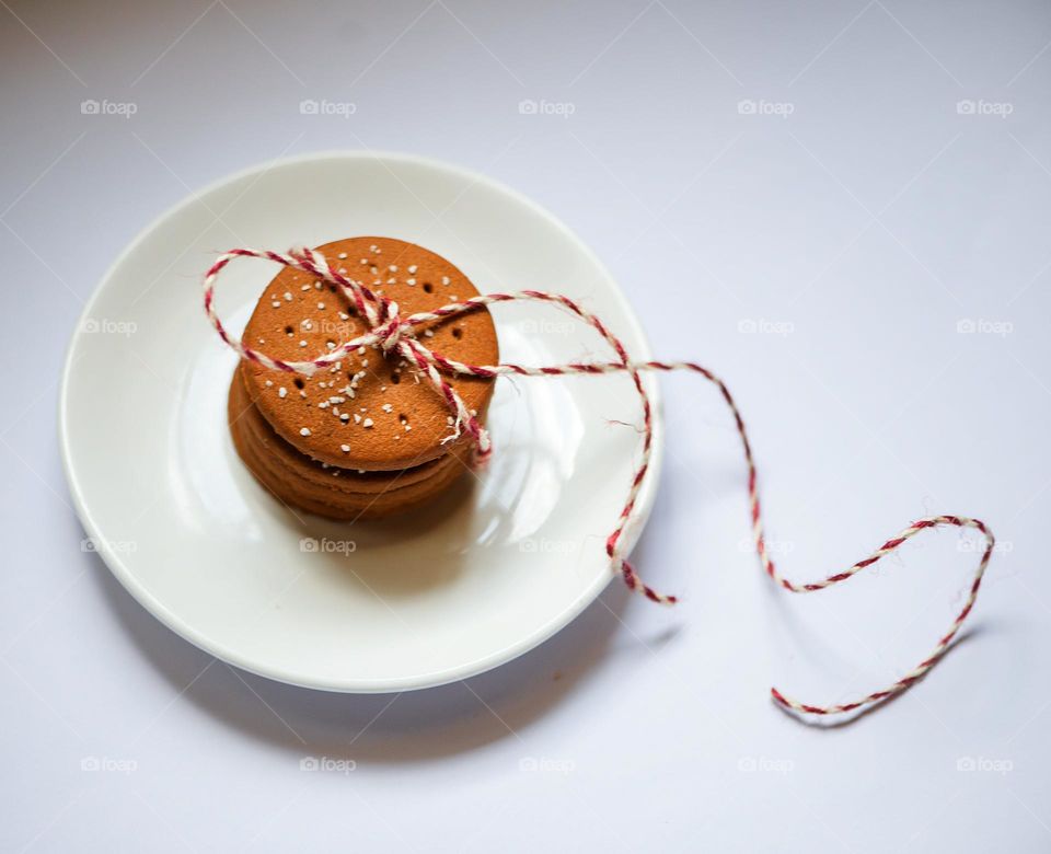 Cookie gingerbread on white