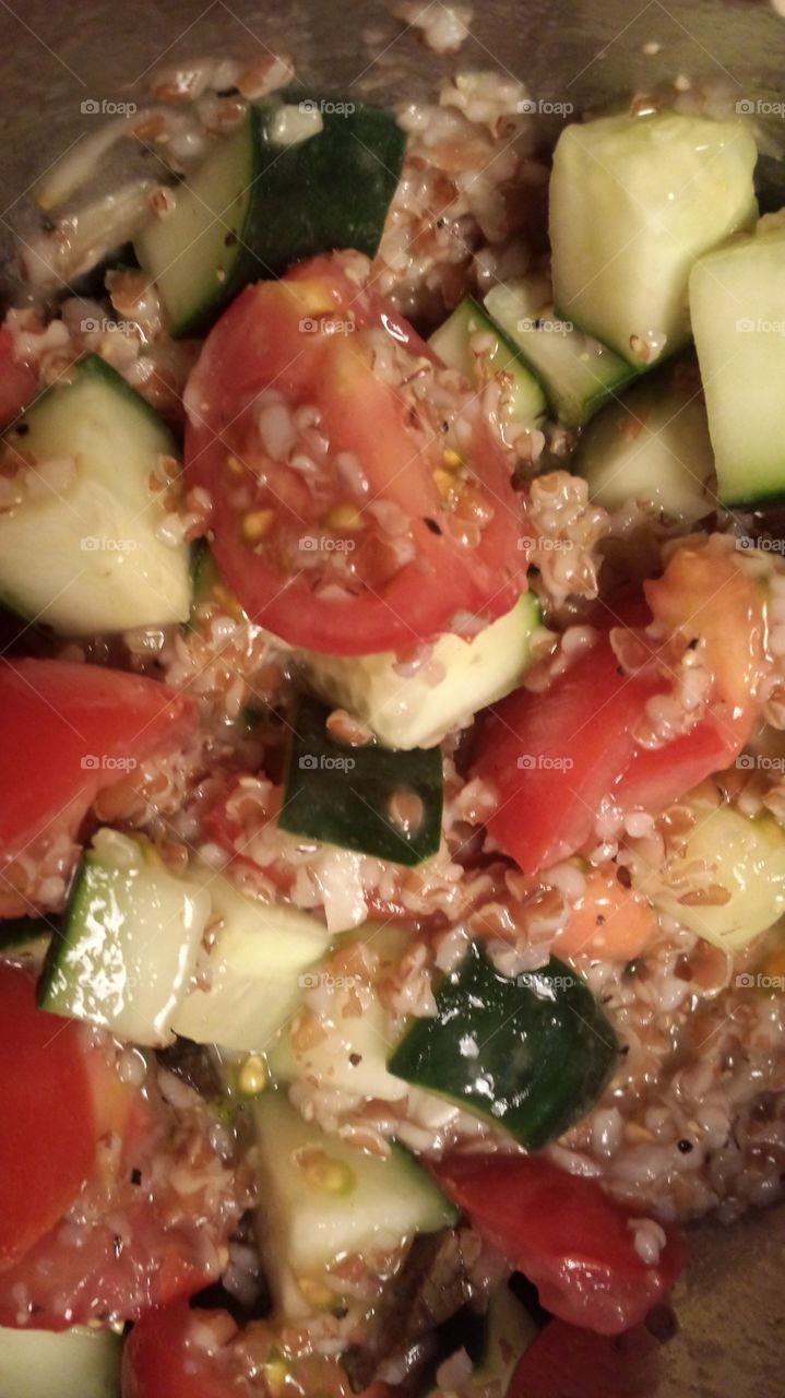 Cooking. Cucumber Tabbouleh