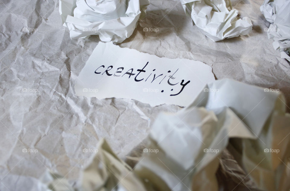 Crumpled paper, creativity 1