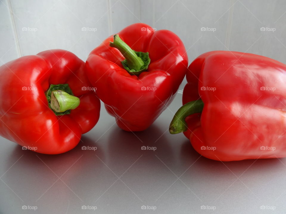 red pepper in macro