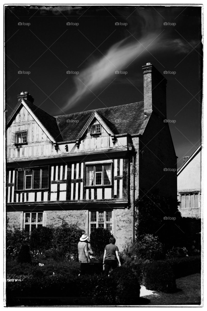 Monochrome, Street, Architecture, House, Black And White