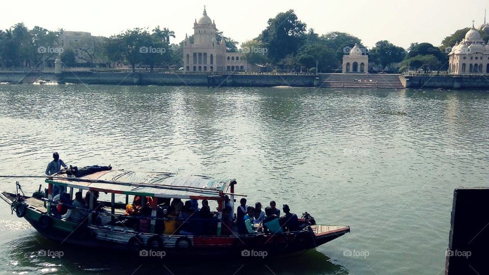 boat carryng passengers.From A to B.