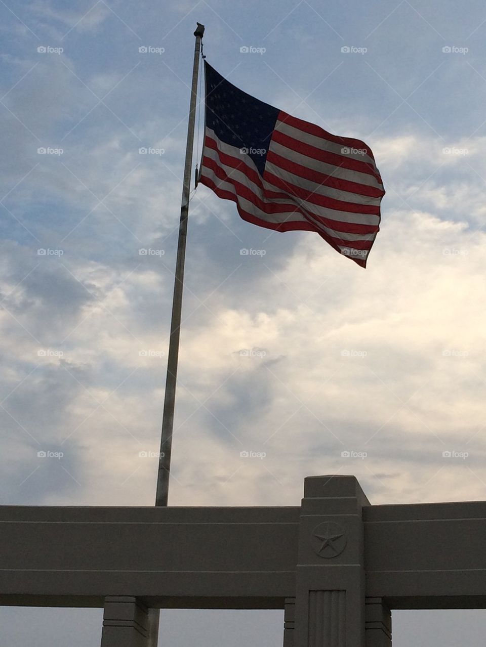 USA flag in Dallas